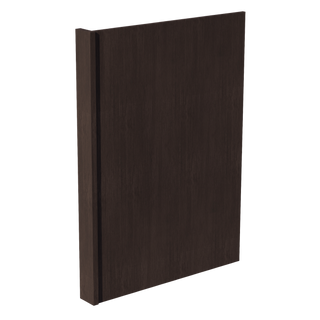 SM-DWR3: Mocha Brown Slim Shaker 3" Filler - 24"W x 34-1/2"H x 1/2"D Dishwasher Return Panel