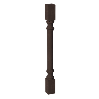 SM-RP336: Mocha Brown Slim Shaker 03"W x 36"H x 03"D Round Roman Pillar