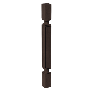 SM-SP336: Mocha Brown Slim Shaker 03"W x 36"H x 03"D Square Roman Pillar