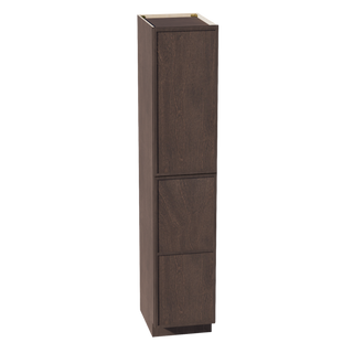 SM-TP1890: Mocha Brown Slim Shaker 18"W x 90"H x 24"D 2 Doors & 5 Shelves Tall Shelf Pantry Cabinets