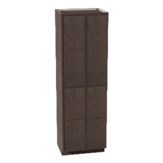 SM-TP3096: Mocha Brown Slim Shaker 30"W x 96"H x 24"D 2 Doors & 6 Shelves Tall Shelf Pantry Cabinets