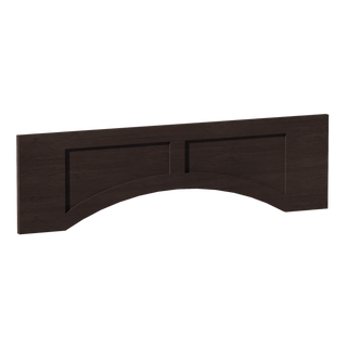 SM-VARP42: Mocha Brown Slim Shaker 42"W x 12"H x 3/4"D Arched Valance with Raised Panel