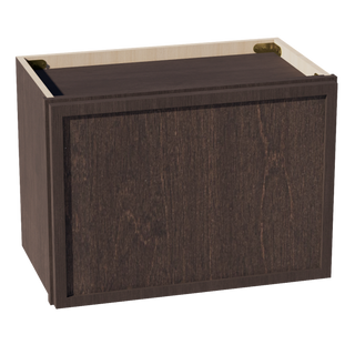 SM-W2115: Mocha Brown Slim Shaker 21"W x 15"H 1 Door Standard Wall Bridge Cabinet