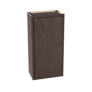 SM-W2142: Mocha Brown Slim Shaker 21"W x 42"H 1 Door & 3 Shelves Standard Wall Cabinet