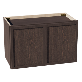 SM-W2415: Mocha Brown Slim Shaker 24"W x 15"H 2 Doors Standard Wall Bridge Cabinet