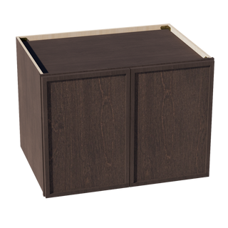 SM-W332424: Mocha Brown Slim Shaker 33"W x 24"H x 24"D 2 Doors & 1 Shelf Standard Bridge Wall Cabinet