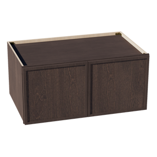 SM-W391824: Mocha Brown Slim Shaker 39"W x 18"H x 24"D 2 Doors Standard Bridge Wall Cabinet