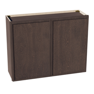 SM-W3930: Mocha Brown Slim Shaker 39"W x 30"H 2 Doors & 2 Shelves Standard Wall Cabinet