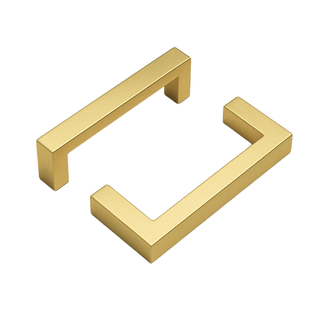 Square Pull - BRUSHED GOLD - 128mm