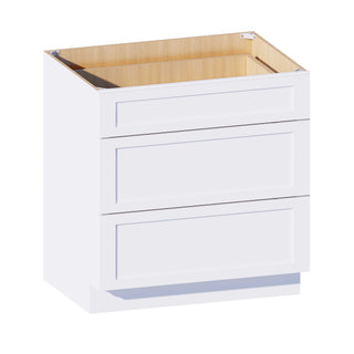 Classic White - 33"W Drawer Base Cabinet
