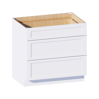 Classic White - 36"W Drawer Base Cabinet