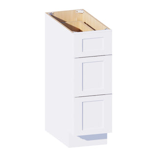 Classic White - 12"W Vanity Drawer Base Cabinet