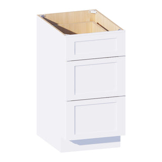 Classic White - 18"W Vanity Drawer Base Cabinet