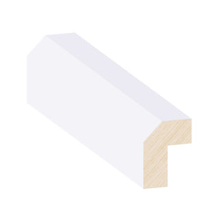 Classic White - 2"W × 96"L Angled Light Rail Molding
