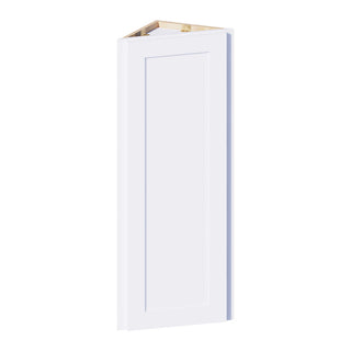 Classic White - 12"W × 42"H Angled-End Wall Cabinet