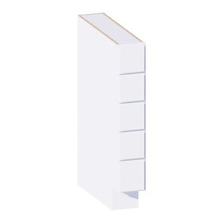 Classic White - 6"W Spice Pull-Out Drawer Base Cabinet