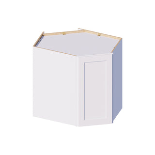 Classic White - 24"W × 30"H Diagonal Corner Wall Cabinet