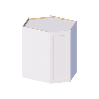 Classic White - 24"W × 36"H Diagonal Corner Wall Cabinet