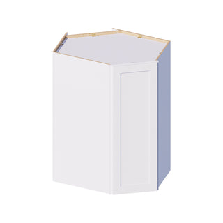 Classic White - 24"W × 42"H Diagonal Corner Wall Cabinet