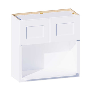Classic White - 30"W × 30"H Microwave Wall Cabinet
