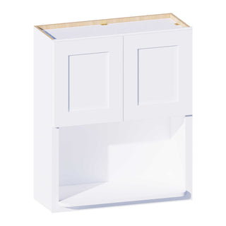Classic White - 30"W × 36"H Microwave Wall Cabinet