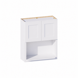 Classic White - 30"W × 36"H Microwave Wall Cabinet