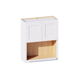 Classic White - 30"W × 36"H Microwave Wall Cabinet