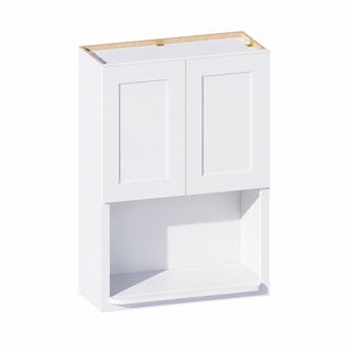 Classic White - 30"W × 42"H Microwave Wall Cabinet