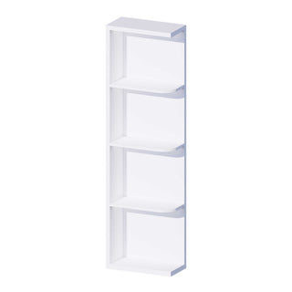 Classic White - 6"W × 42"H Open Shelf Wall End Cabinet