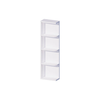 Classic White - 6"W × 42"H Open Shelf Wall End Cabinet