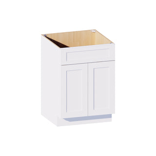Classic White - 24"W Vanity Sink Base Cabinet