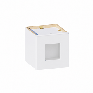 Classic White - 12"W × 12"H Glass-Door Wall Cabinet
