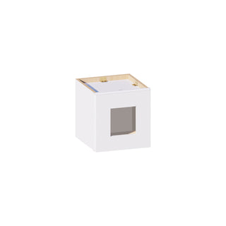 Classic White - 12"W × 12"H Glass-Door Wall Cabinet