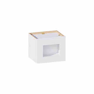 Classic White - 15"W × 12"H Glass-Door Wall Cabinet