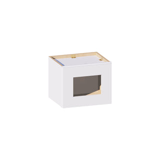 Classic White - 15"W × 12"H Glass-Door Wall Cabinet