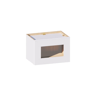 Classic White - 18"W × 12"H Glass-Door Wall Cabinet