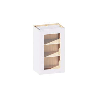 Classic White - 18"W × 30"H Glass-Door Wall Cabinet