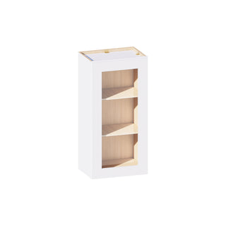 Classic White - 18"W × 36"H Glass-Door Wall Cabinet