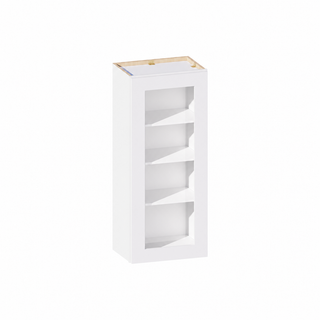 Classic White - 18"W × 42"H Glass-Door Wall Cabinet