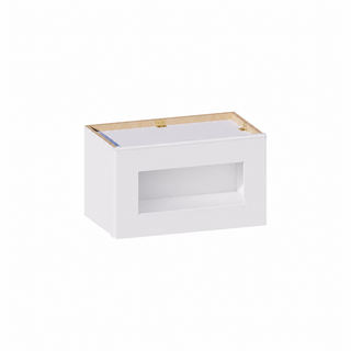 Classic White - 21"W × 12"H Glass-Door Wall Cabinet