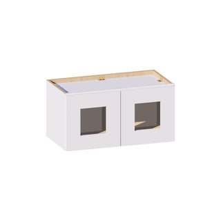 Classic White - 24"W × 12"H Glass-Door Wall Cabinet