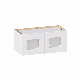 Classic White - 27"W × 12"H Glass-Door Wall Cabinet