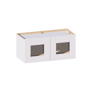 Classic White - 27"W × 12"H Glass-Door Wall Cabinet
