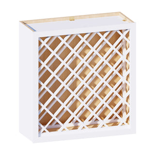 Classic White - 24"W × 30"H Wine Rack Wall Cabinet
