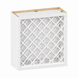 Classic White - 24"W × 30"H Wine Rack Wall Cabinet