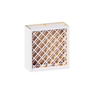 Classic White - 24"W × 30"H Wine Rack Wall Cabinet