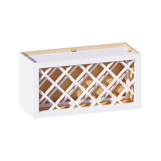 Classic White - 30"W × 15"H Wine Rack Wall Cabinet