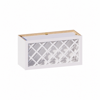 Classic White - 30"W × 15"H Wine Rack Wall Cabinet