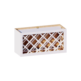Classic White - 30"W × 15"H Wine Rack Wall Cabinet