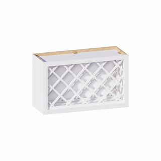 Classic White - 30"W × 18"H Wine Rack Wall Cabinet